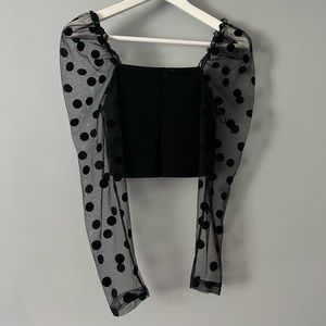Long Sleeve Black Top Zara